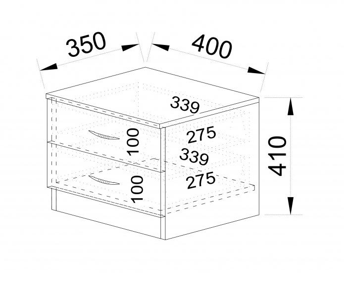 Нощно шкафче Сити 3055