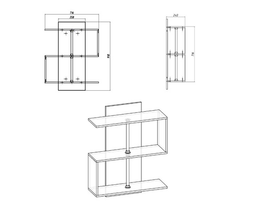 Етажерка Компанит П-8