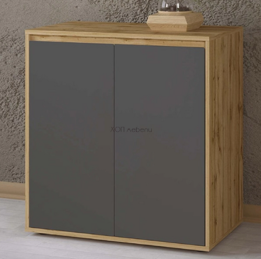 Шкаф Нитро софт 2Д дъб вотан/графит