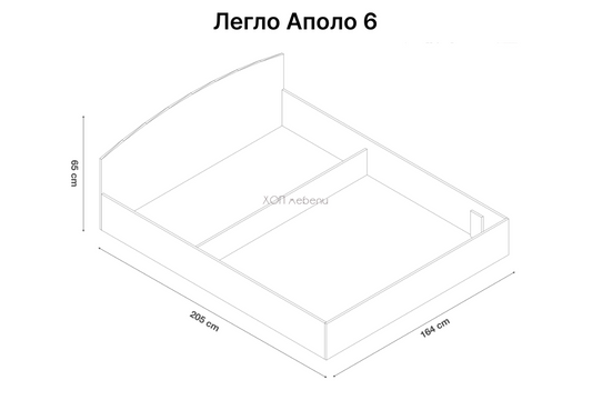 Легло Аполо 6 - дъб вотан и антрацит