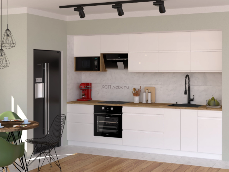 Кухня Влада 3 м. - бяла коприна