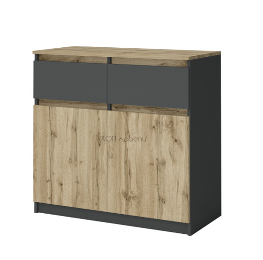 Скрин Лео 8 - дъб вотан и антрацит