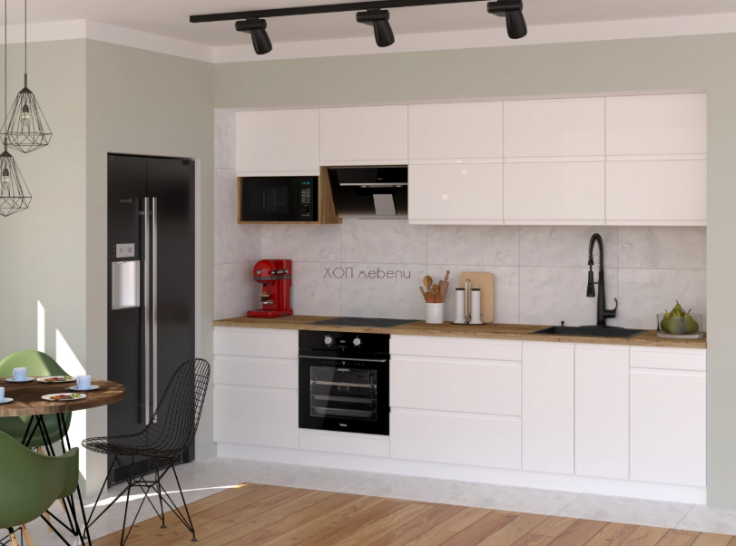 Кухня Влада 3 м. - бяла коприна
